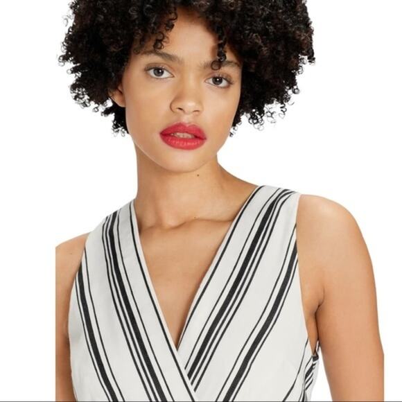 Ted Baker Aliicee Directional Stripe Linen and Cotton Sleeveless Size 6 NWT - Picture 5 of 13